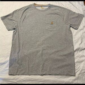 Carhartt Force Pocket Shirt Relaxed Fit Grey 2XL Casual Short Sleeve Workwear